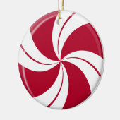 Peppermint Swirl Stripe & Spearmint Snoep Keramisch Ornament (Links)