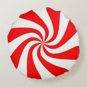 Peppermint Swirls Round Pillow Rond Kussen