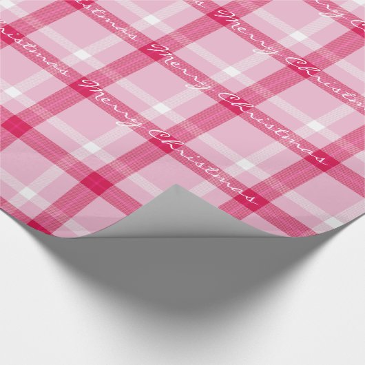 Peppermint Tartan voor Kerstmis Cadeaupapier (Hoek)