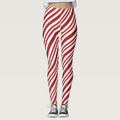 Peppermint Taste em Candy Cane Pattern Leggings (Voorkant)