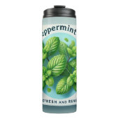 Peppermint Tea Design AI-kunst Thermosbeker (Voorkant)
