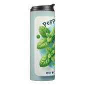 Peppermint Tea Design AI-kunst Thermosbeker (Gedraaid links)