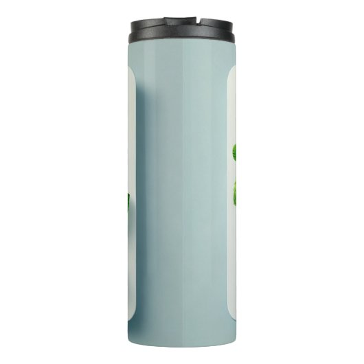 Peppermint Tea Design AI-kunst Thermosbeker (Achterkant)