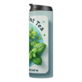 Peppermint Tea Design AI-kunst Thermosbeker (Geroteerd rechts)