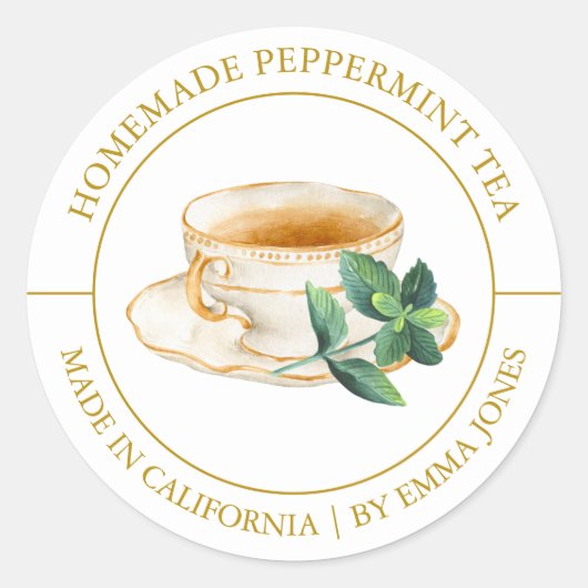 Peppermint Tea Modern label (Voorkant)