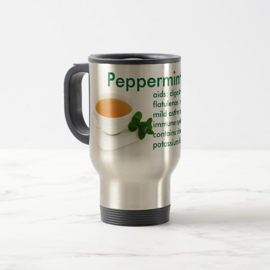 Peppermint Tea reismok Reisbeker (Voorkant links)