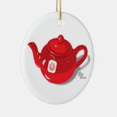 Peppermint Teapot Holiday Ornament (Rechts)