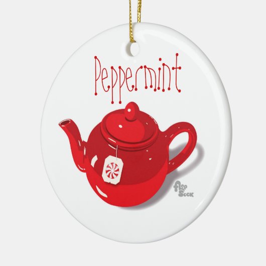 Peppermint Teapot Holiday Ornament (Links)