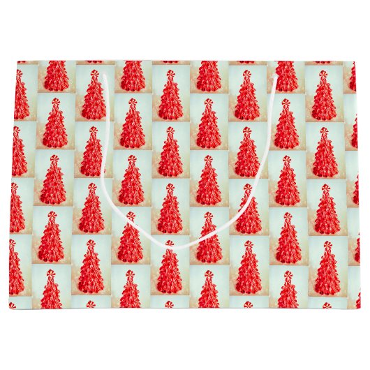 Peppermint Tree Large Gift Bag Groot Cadeauzakje (Voorkant)
