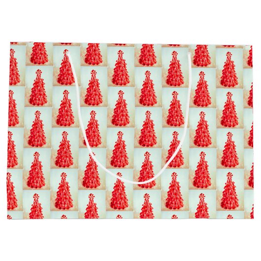 Peppermint Tree Large Gift Bag Groot Cadeauzakje (Achterkant)