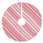 Peppermint Tree Skirt Imitatie Linnen Kerstboom Kleed (Voorkant)