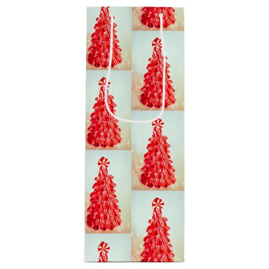 Peppermint Tree (Small, Medium, Wine) Gift Bag Wijn Cadeautas (Voorkant)