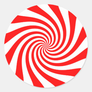 Peppermint Twirl Ronde Sticker