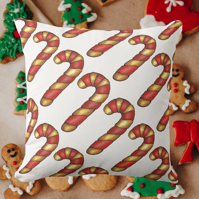 Peppermint Twist Candy Cane Kerstkoekje Kussen (Christmas candy cane cookie pillow)