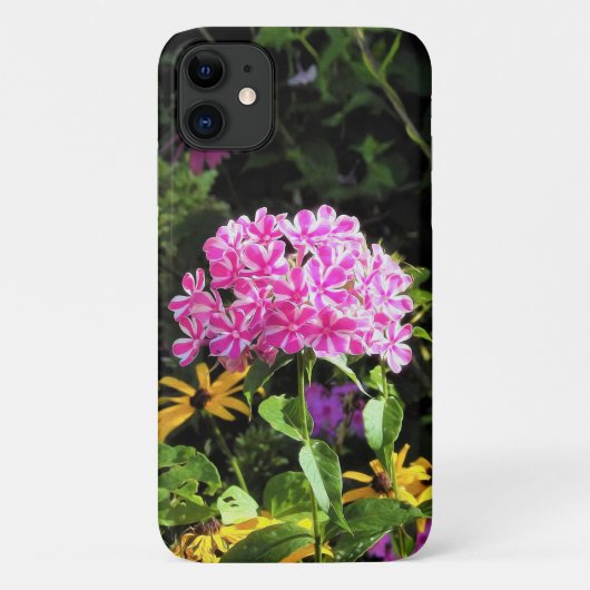 Peppermint Twist Phlox in de onderste tuin Case-Mate iPhone Case (Achterkant)