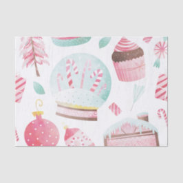 Peppermint-Waterverf kersttissue paper Tissuepapier
