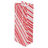 Peppermint Wine Gift Bag Wijn Cadeautas (Voorkant Gekanteld)