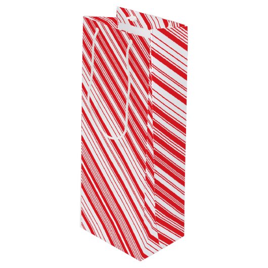 Peppermint Wine Gift Bag Wijn Cadeautas (Voorkant Gekanteld)