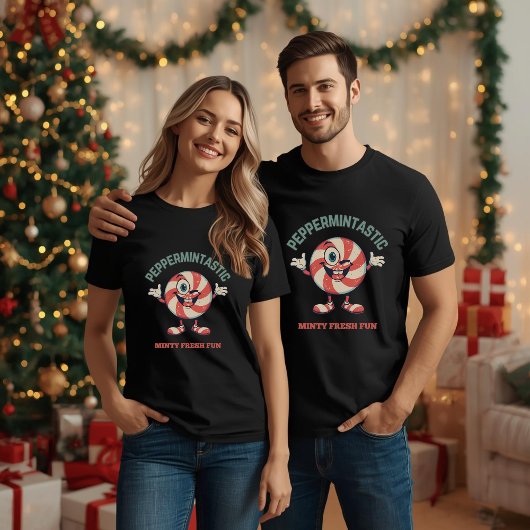 Peppermintastic – Cute Christmas Peppermint Pun  Tri-Blend Shirt