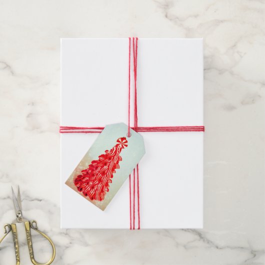 Peppermintboom Cadeaulabel (Met Touw)