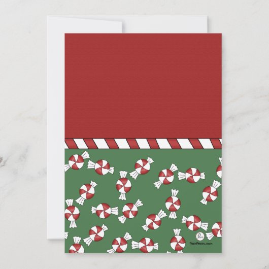 Peppermints Holiday Uitnodiging (Achterkant)