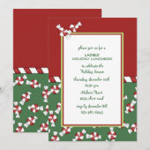 Peppermints Holiday Uitnodiging (Voorkant / Achterkant)