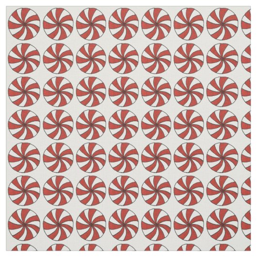 Peppermints Mint Snoep Mint. Kerstkerstafdrukken Stof (Swatch)