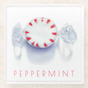 PEPPERMINTSNOEPJE Glas Drink Onderskale + Tekst Glazen Onderzetter