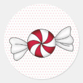 PeppermintSnoepjes Ronde Sticker (Voorkant)