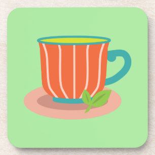 Peppermintthee voor theeliefhebbers bier onderzetter