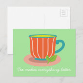 Peppermintthee voor theeliefhebbers briefkaart (Voorkant / Achterkant)