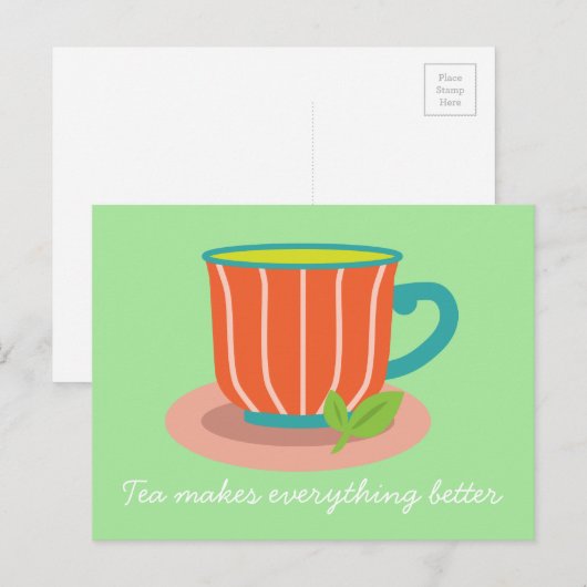 Peppermintthee voor theeliefhebbers briefkaart (Voorkant / Achterkant)