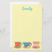 Peppermintthee voor theeliefhebbers briefpapier (Voorkant / Achterkant)