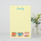 Peppermintthee voor theeliefhebbers briefpapier (Staand voorkant)