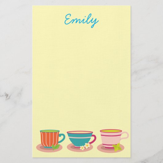 Peppermintthee voor theeliefhebbers briefpapier (Voorkant)