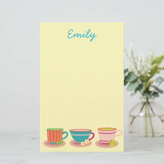 Peppermintthee voor theeliefhebbers briefpapier (Staand voorkant)