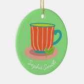 Peppermintthee voor theeliefhebbers keramisch ornament (Rechts)