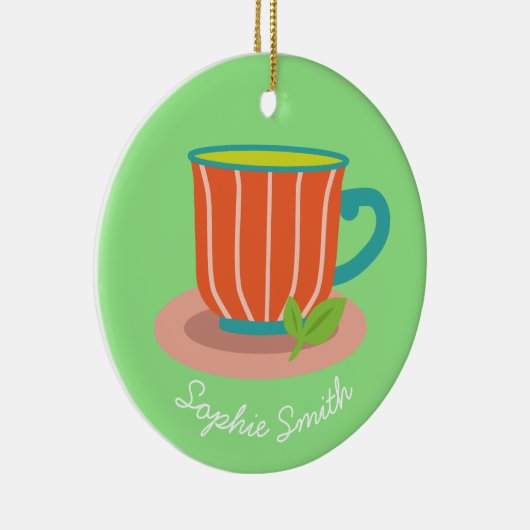 Peppermintthee voor theeliefhebbers keramisch ornament (Rechts)