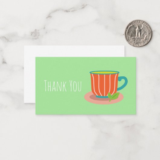 Peppermintthee voor theeliefhebbers notitiekaartje (Voorkant / Achterkant in situ)