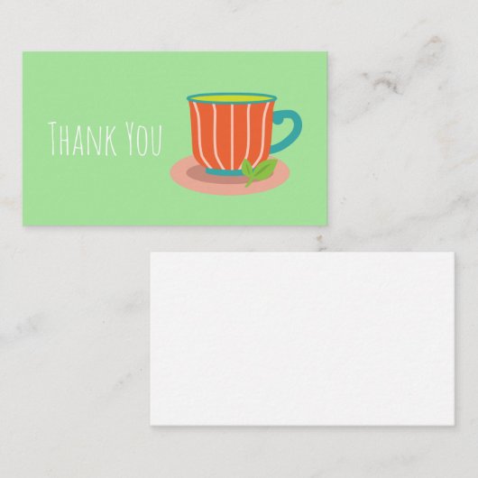 Peppermintthee voor theeliefhebbers notitiekaartje (Voorkant / Achterkant)