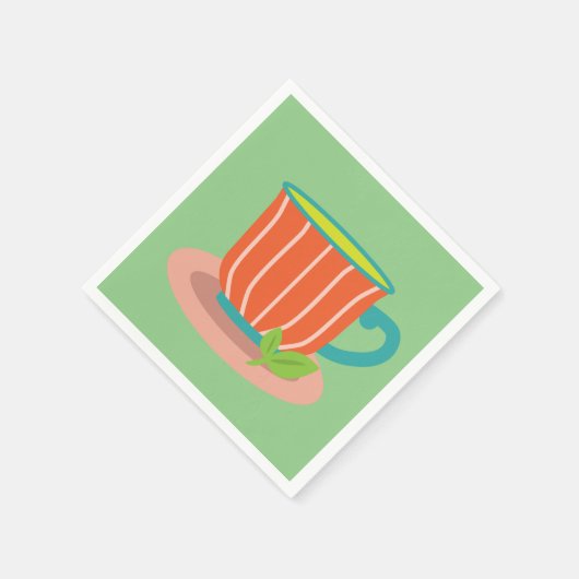 Peppermintthee voor theeliefhebbers servet (Hoek)