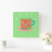 Peppermintthee voor theeliefhebbers vierkante klok (Huis)