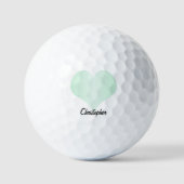 Peppermunt Hart Ontwerp Persoonlijk Golfballen (Voorkant)