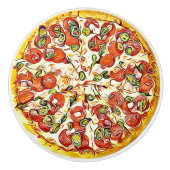 Pepperoni Cheese Pizza Kitchen Cabinet Knob Keramische Knop (Voorkant)