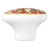 Pepperoni Cheese Pizza Kitchen Cabinet Knob Keramische Knop (Zijkant)