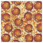 Pepperoni Cheese Pizza Pattern Stof (Close Up)