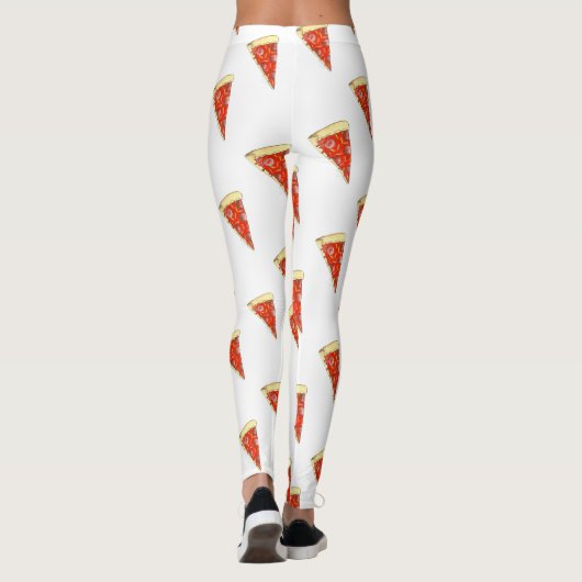 Pepperoni Cheese Pizza Slice Italy Food Slices Leggings (Achterkant)