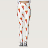 Pepperoni Cheese Pizza Slice Italy Food Slices Leggings (Voorkant)