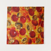 Pepperoni en Champignon Pizza Wandkleed (Voorkant (horizontaal))