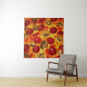 Pepperoni en Champignon Pizza Wandkleed (In situ)